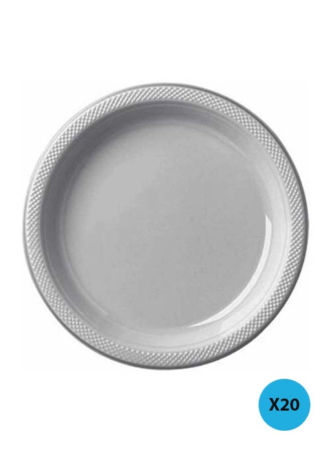 Amscan 20-Piece Plastic Plate 7inch Tableware Party Supplies 7inch