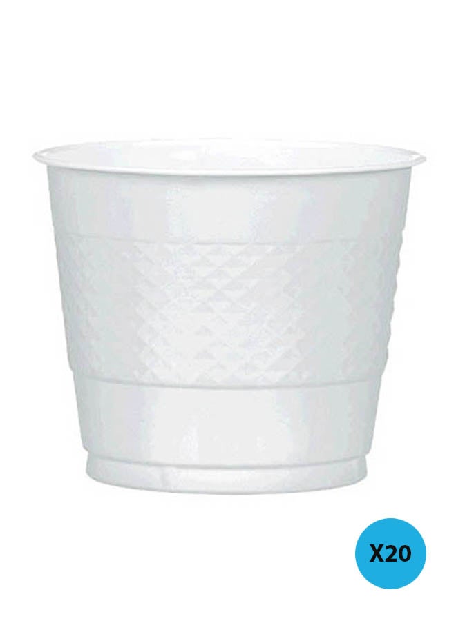 مجموعة أكواب للاستعمال لمرة واحدة من البلاستيك، من 20 قطعة