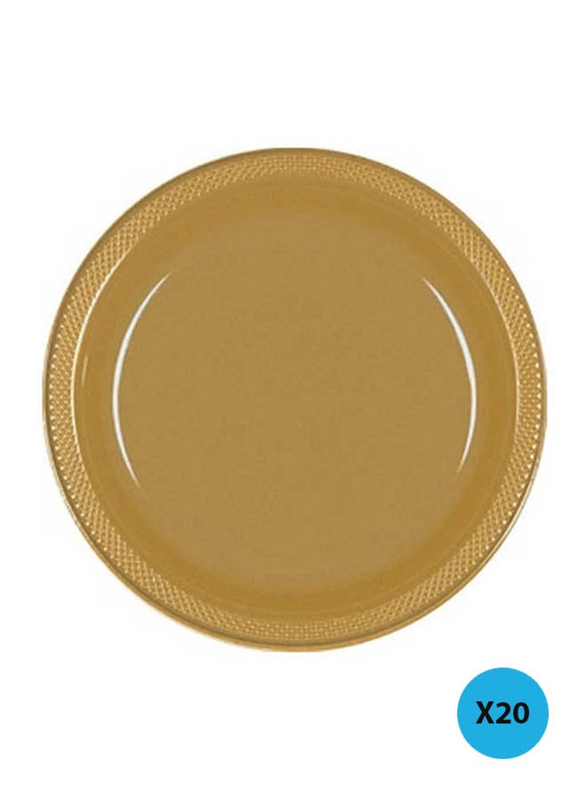 Amscan 20-Piece Plastic Plate Set 7inch Tableware Party Supplies 7inch 