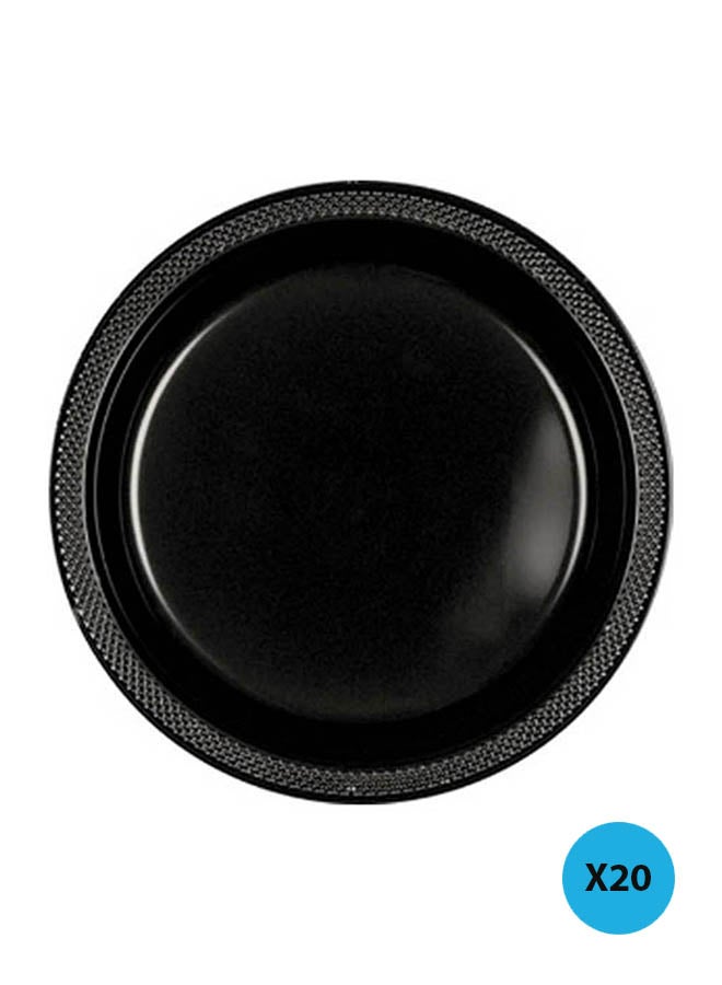 Amscan 20-Piece Plastic Plate 9inch Tableware Party Supplies 9inch