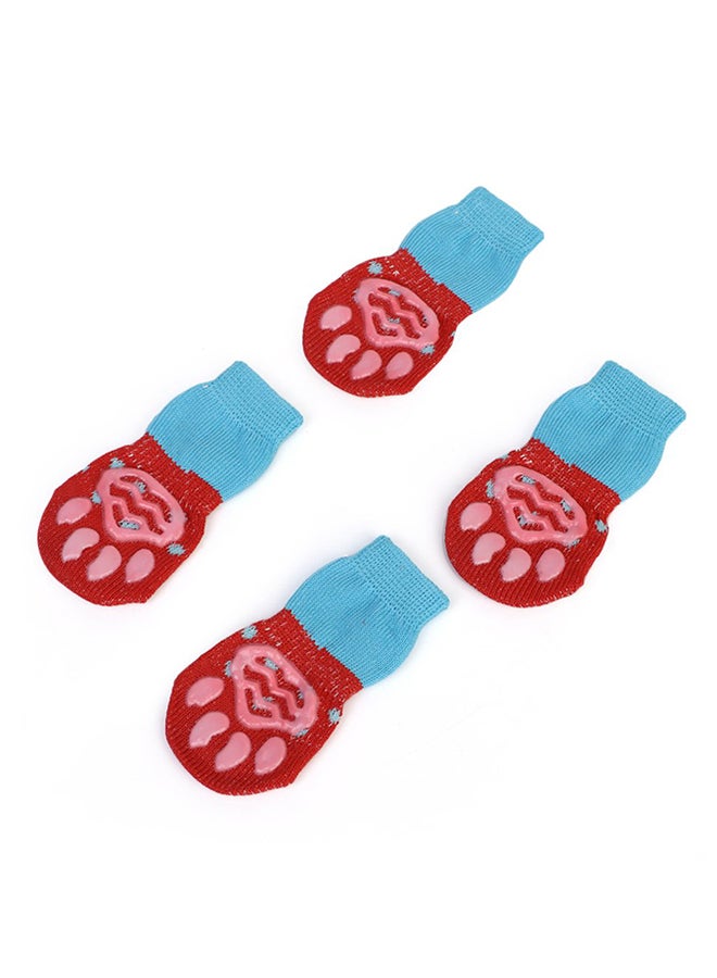 OUTAD Cute Pattern Pure Cotton Socks For Pets Bright Red/Blue - Image 1