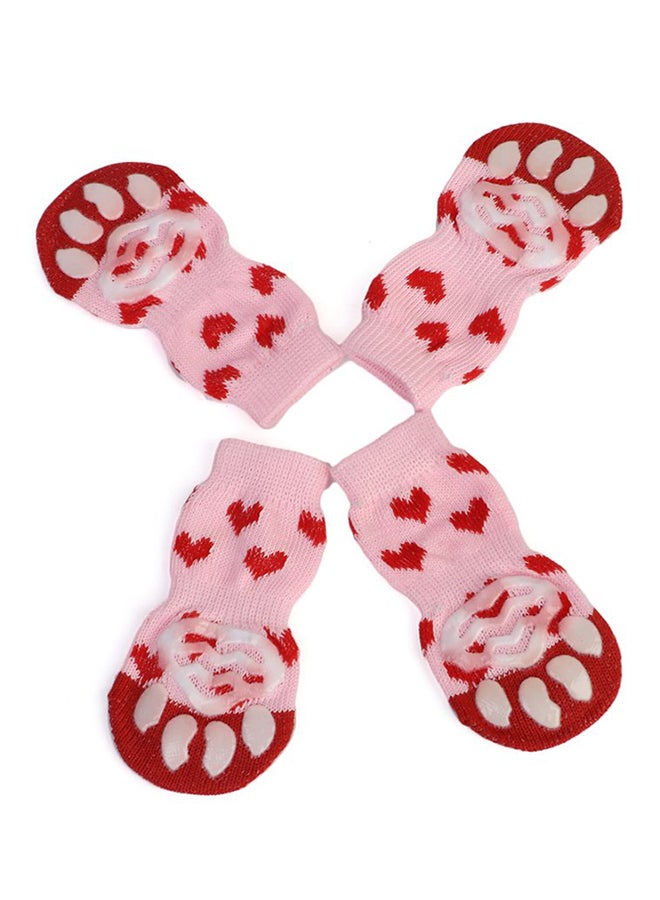 OUTAD Cute Pattern Pure Cotton Socks For Pets Light Red/Pink - Image 1