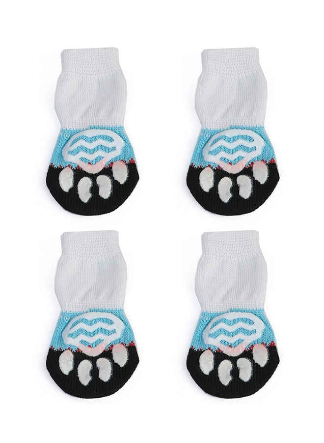 OUTAD Cute Pattern Pure Cotton Socks For Pets Blue/White Small - Image 1