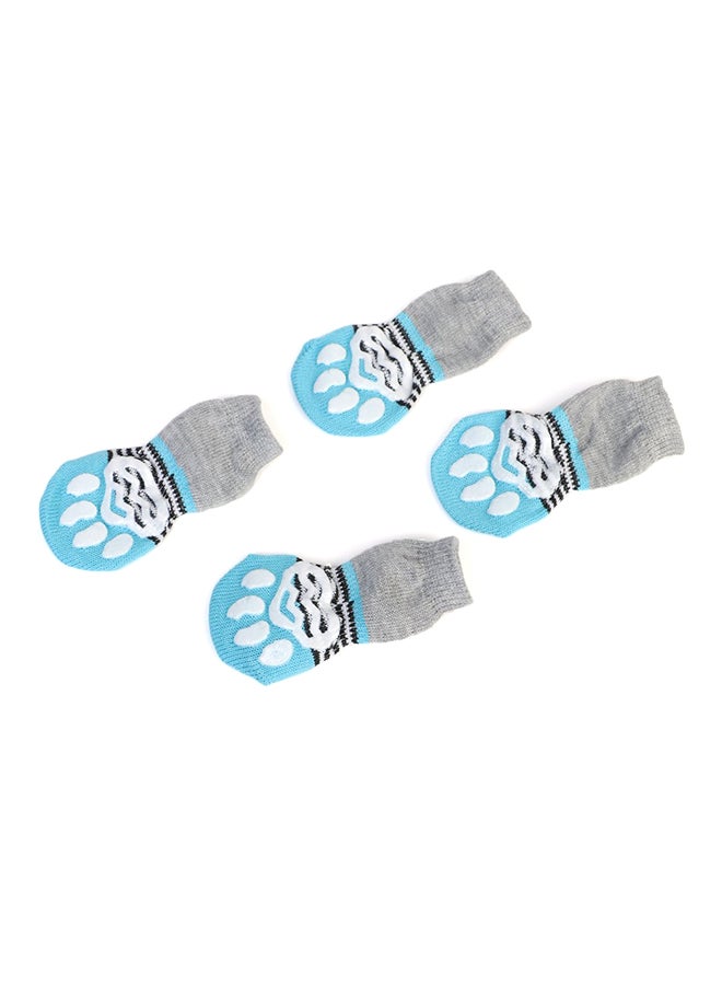 OUTAD Cute Pattern Pure Cotton Socks For Pets Blue/Grey Large - Image 2