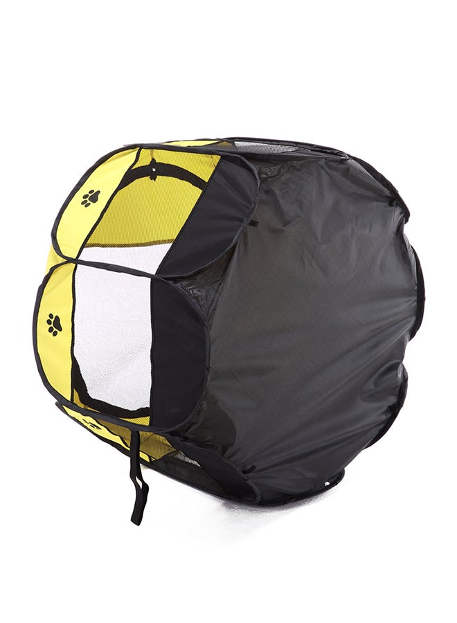 أوتاد منزل محاط بسياج مثمن الشكل للكلاب أصفر Medium - Image 2