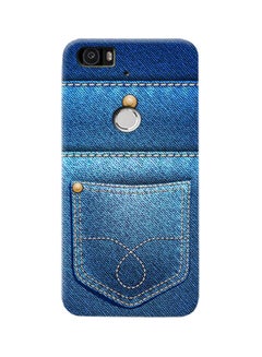 Thermoplastic Polyurethane Jeans Pattern Case Cover For Huawei Nexus 6P Blue