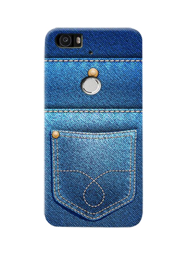 AMC DESIGN - Thermoplastic Polyurethane Jeans Pattern Case Cover For Huawei Nexus 6P Blue - Image 1