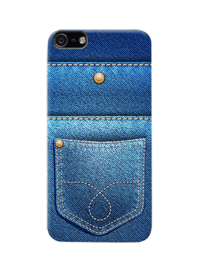 غطاء حماية بنمط الجينز لهاتف أبل أيفون 
 5/5s/SE أزرق