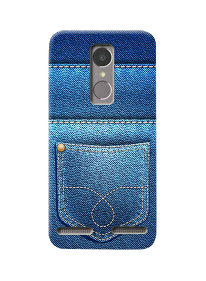 غطاء حماية بنمط الجينز لهاتف لينوفو K6 أزرق
