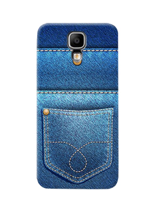 غطاء حماية بنمط الجينز لهاتف سامسونج جالاكسي نوت 3 نيو أزرق