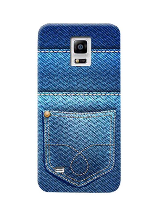 Thermoplastic Polyurethane Jeans Pattern Case Cover For Samsung Galaxy Note 4 Blue
