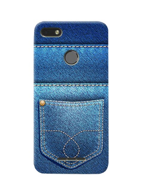 Thermoplastic Polyurethane Jeans Pattern Case Cover For Lava R3 Blue