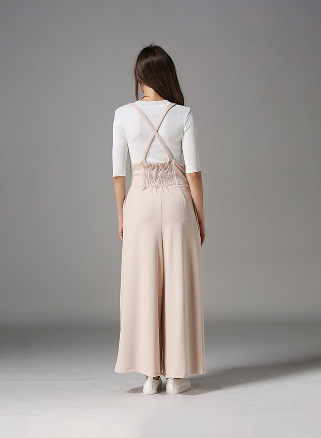 High Waisted Wide Legs Pants Apricot  - Image 2