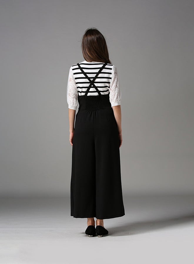 High Waisted Wide Legs Pants Black  - Image 2