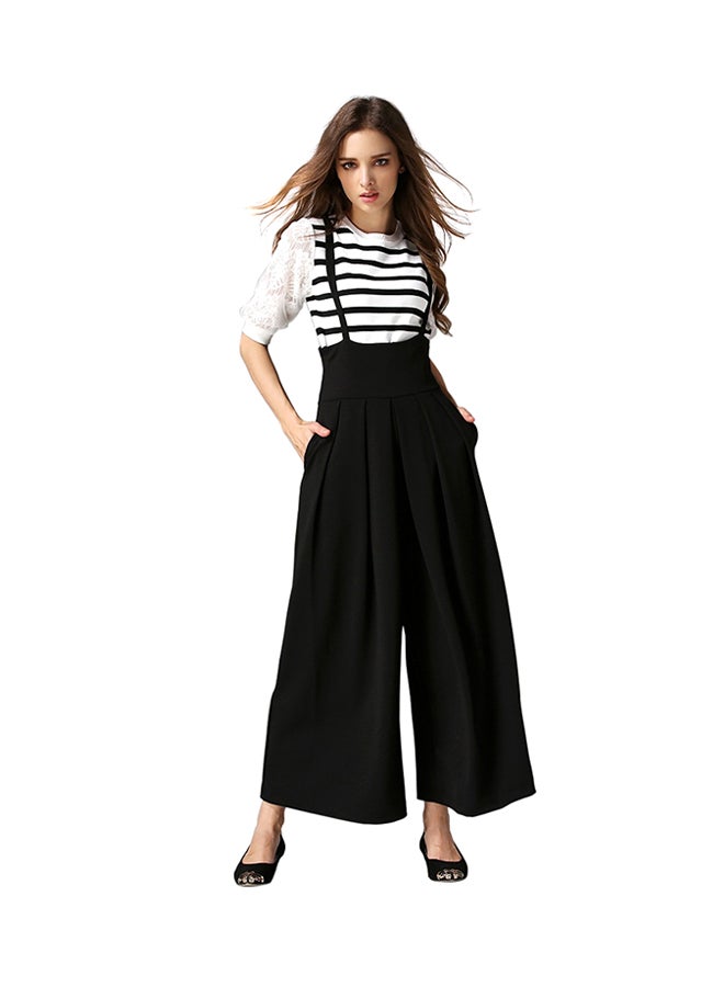 High Waisted Wide Legs Pants Black  - Image 1