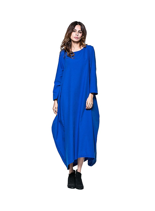 Long Sleeves Maxi Dress Blue - Image 1
