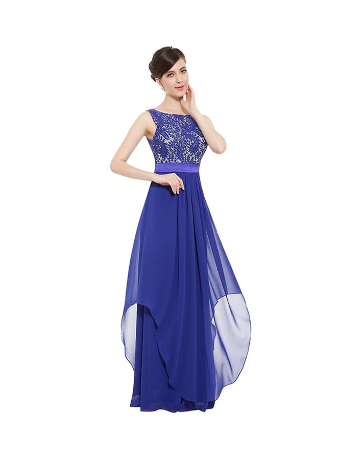 Sleeveless Elegant Maxi Dress Blue  - Image 1