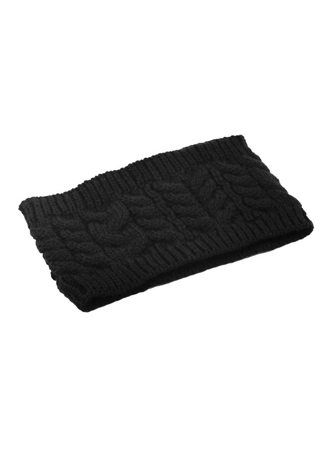 Fashion Korean Braided Knit Headband Black