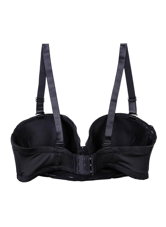 Removable Strap Plus Size Multiway Balcontte Bra Black  - Image 2