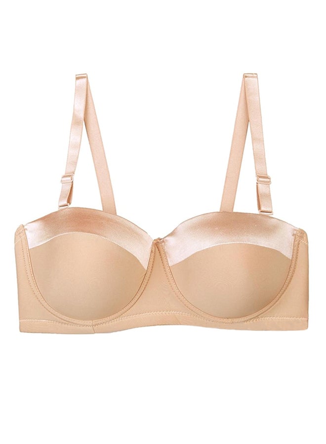 Removable Strap Plus Size Multiway Balcontte Bra Beige  - Image 1