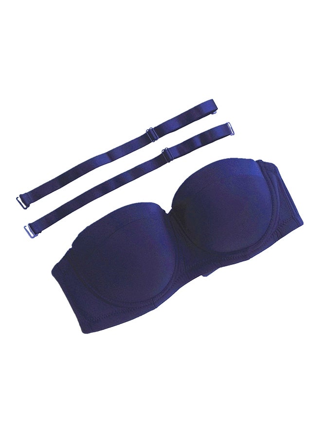 Removable Strap Plus Size Multiway Balcontte Bra Navy blue - Image 3