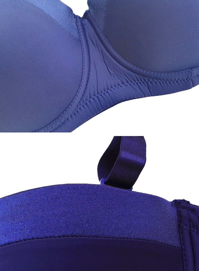 Removable Strap Plus Size Multiway Balcontte Bra Navy blue - Image 4