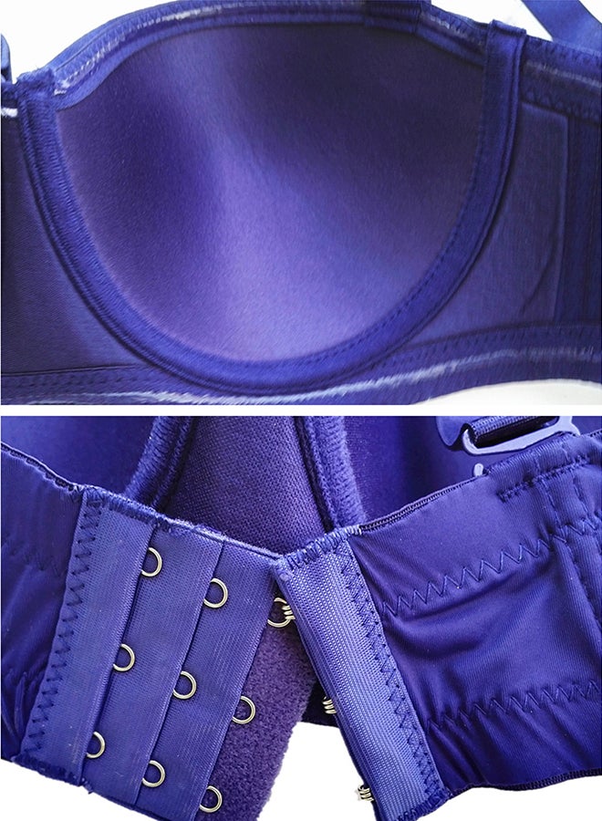Removable Strap Plus Size Multiway Balcontte Bra Navy blue - Image 5
