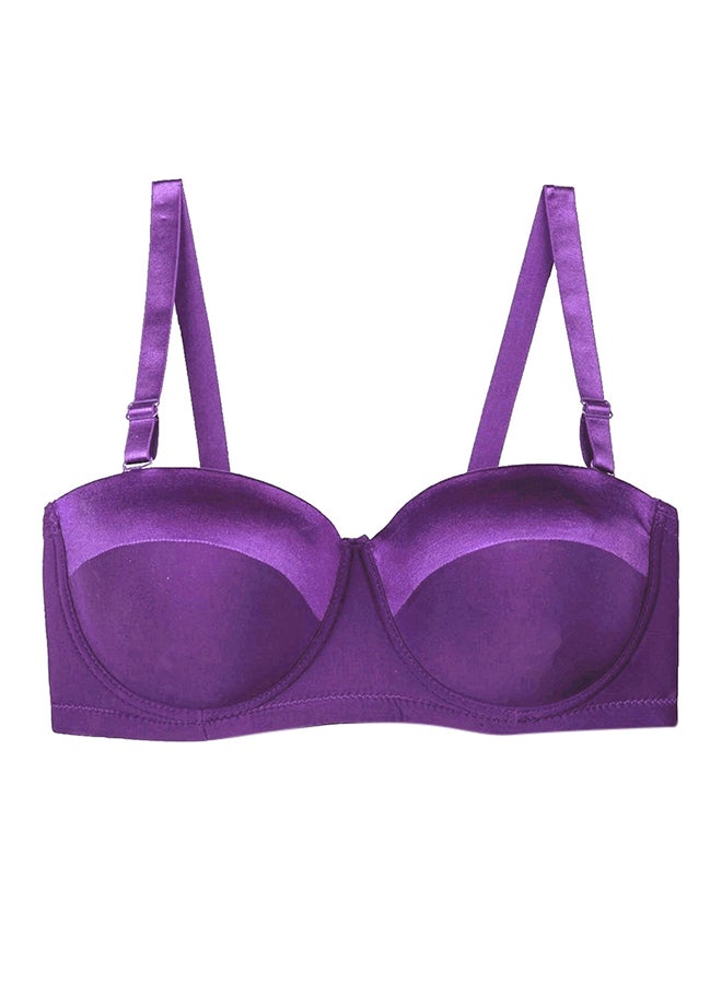 Removable Strap Plus Size Multiway Balcontte Bra Purple - Image 1