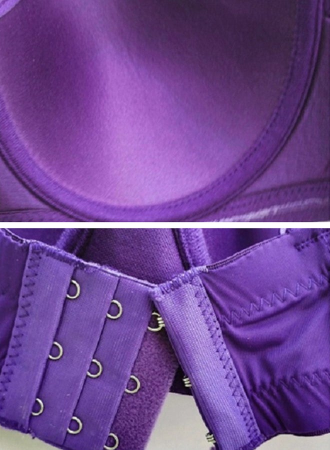 Removable Strap Plus Size Multiway Balcontte Bra Purple - Image 5