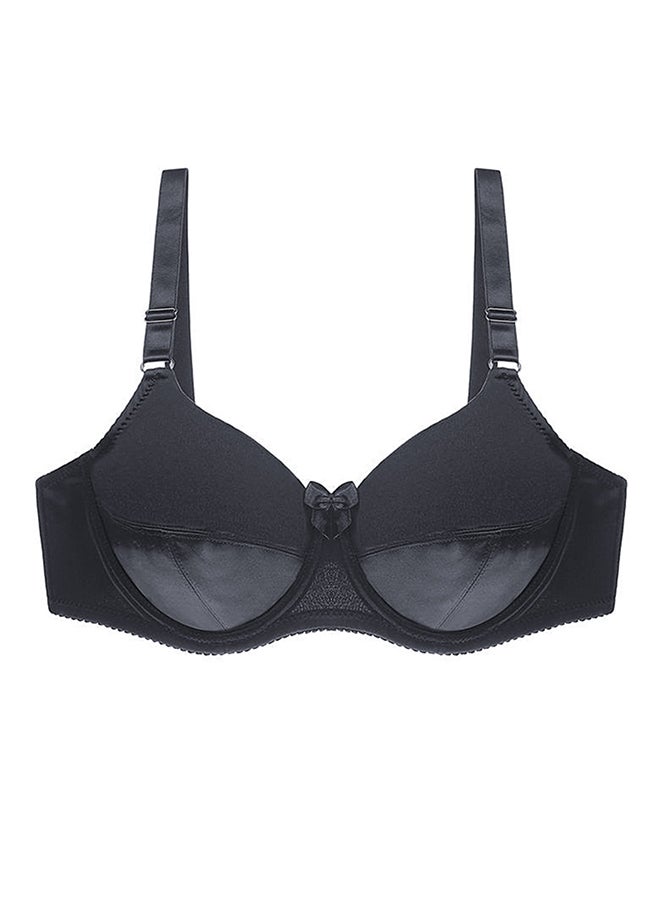 Generic - Non-padded Plus Size Underwired Bra Black - Image 1