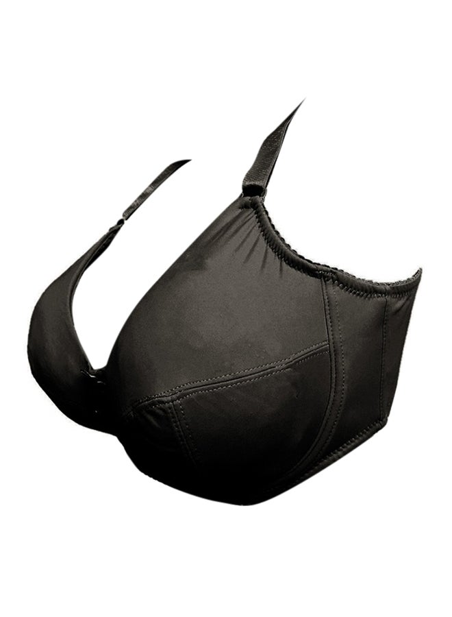 Generic - Non-padded Plus Size Underwired Bra Black - Image 1
