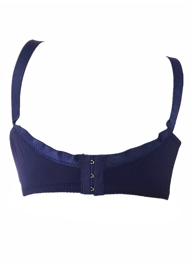 Non-padded Plus Size Underwired Bra Dark blue