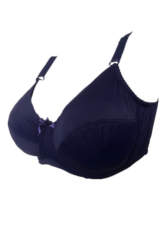 Non-padded Plus Size Underwired Bra Dark blue