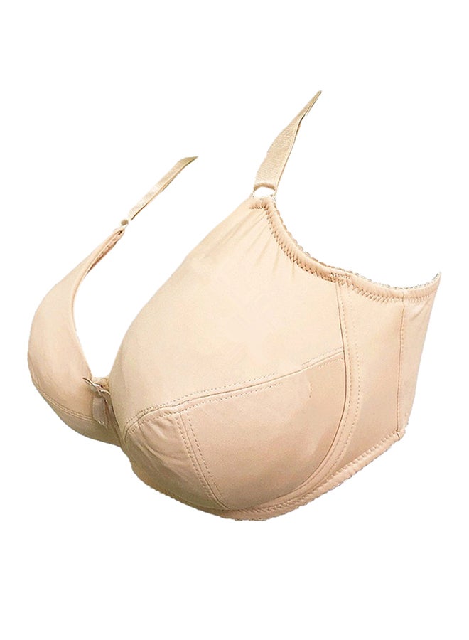 Non-padded Plus Size Underwired Bra Beige  - Image 3
