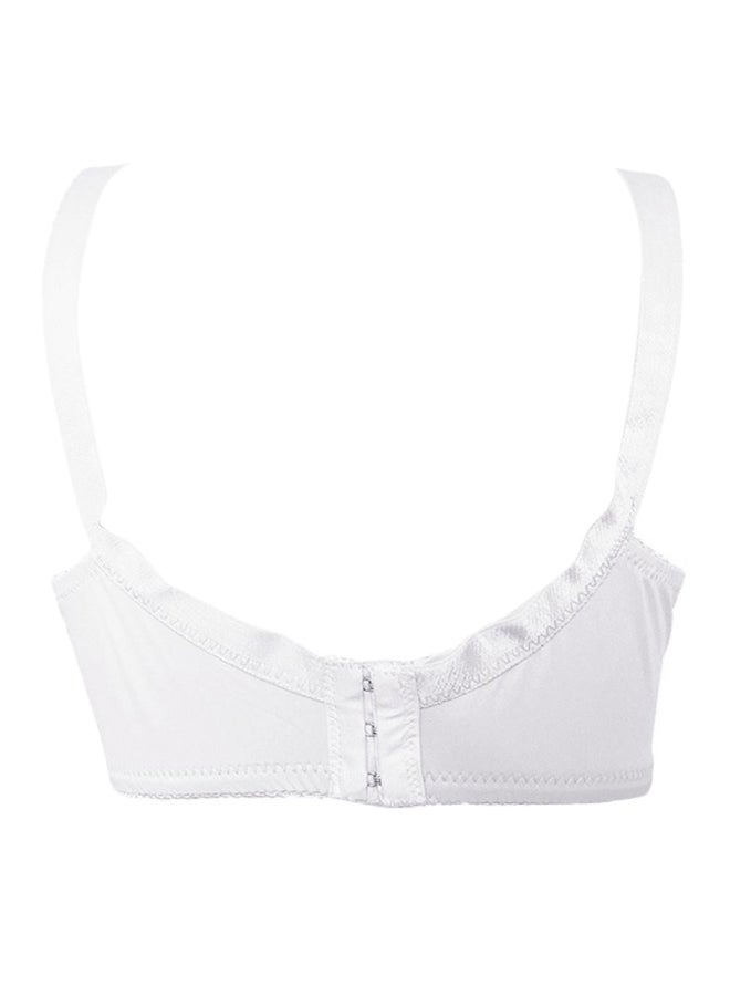 Non-padded Plus Size Underwired Bra White  - Image 2