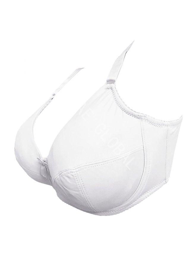 Non-padded Plus Size Underwired Bra White  - Image 3