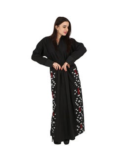 رهف عباية بتصميم مطبوع بأكمام طويلة متعدد الألوان  - Image 1