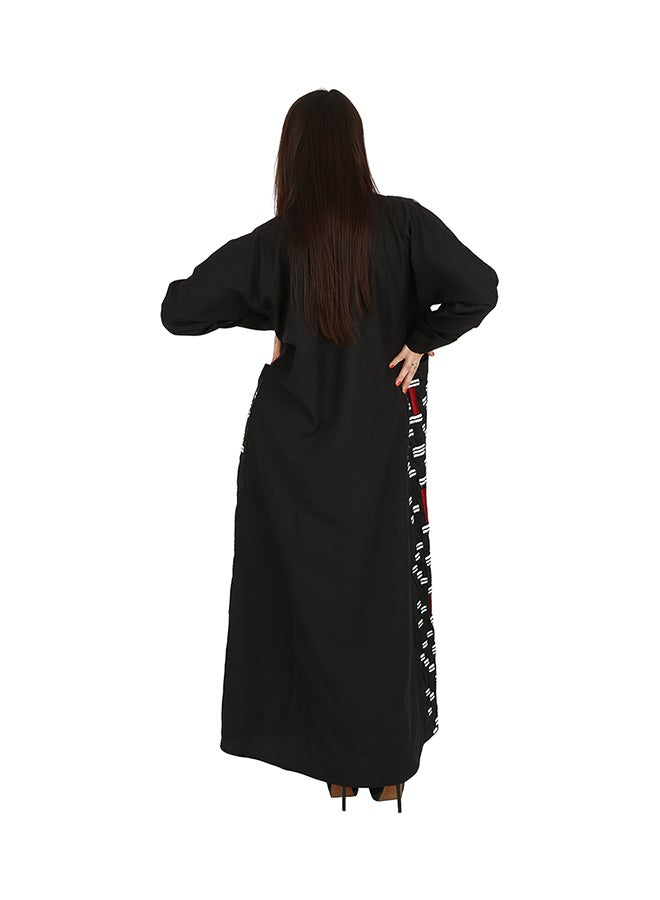 Rahaf Pattern Design Long Sleeves Abaya Multicolour - Image 2