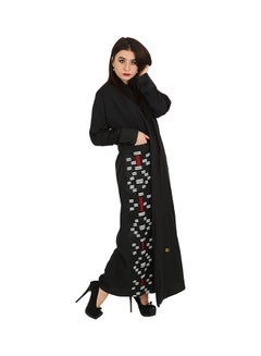 رهف عباية بتصميم مطبوع بأكمام طويلة متعدد الألوان  - Image 3