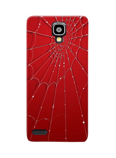 Thermoplastic Polyurethane Spider Web Pattern Case Cover For Huawei Y560 Red