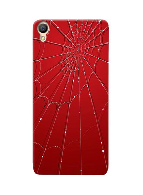Thermoplastic Polyurethane Spider Web Pattern Case Cover For Oppo-A37 Red
