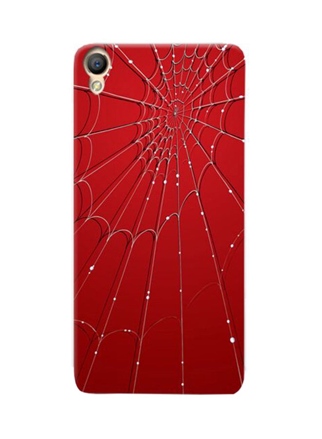 Thermoplastic Polyurethane Spider Web Pattern Case Cover For Oppo-A37 Red