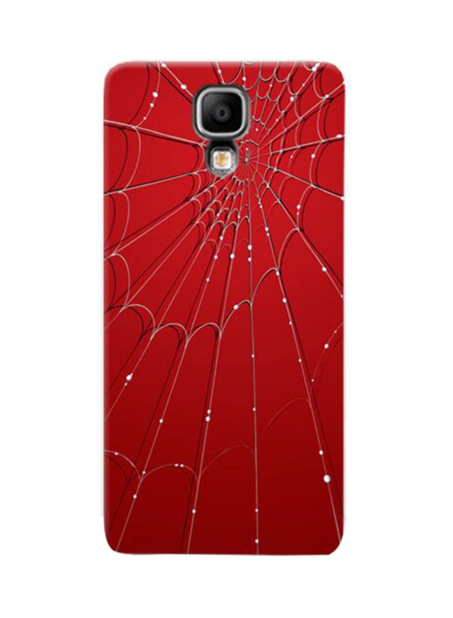 غطاء حماية واقٍ بنقش شبكة العنكبوت لهاتف سامسونج جالاكسي نوت 3 نيو أحمر