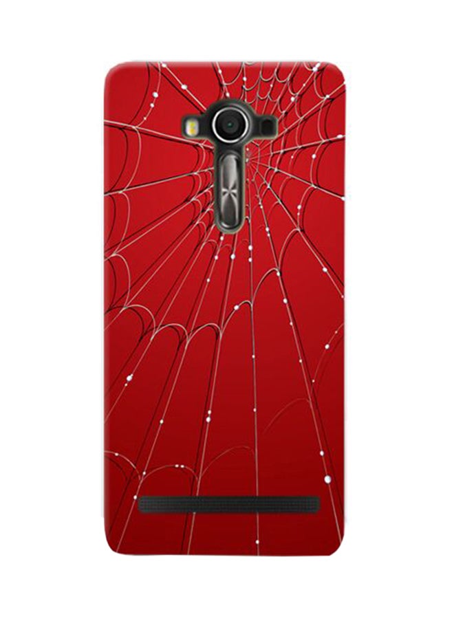 Thermoplastic Polyurethane Spider Web Pattern Case Cover For Asus Zenfone 2 Laser ZE 550 KL Red