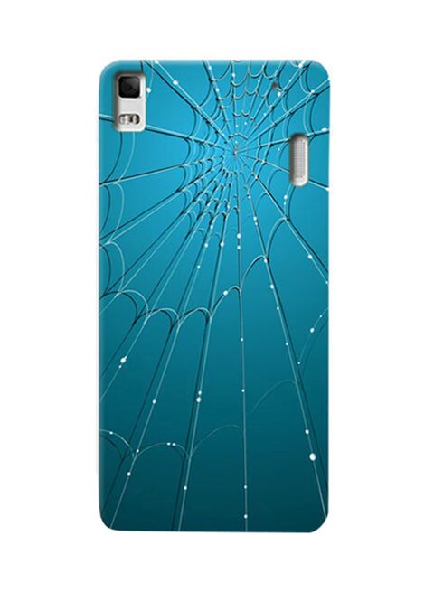 Thermoplastic Polyurethane Spider Web Pattern Case Cover For Lenovo A7000 Blue