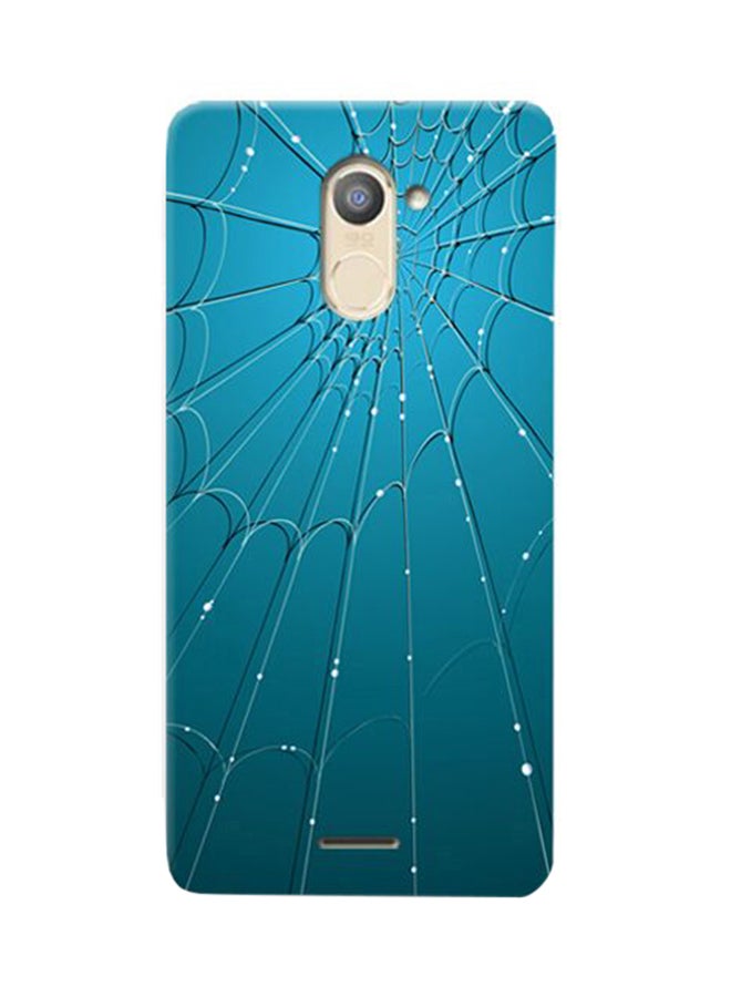 Thermoplastic Polyurethane Spider Web Pattern Case Cover For Infinix Hot 4 Pro X556 Blue