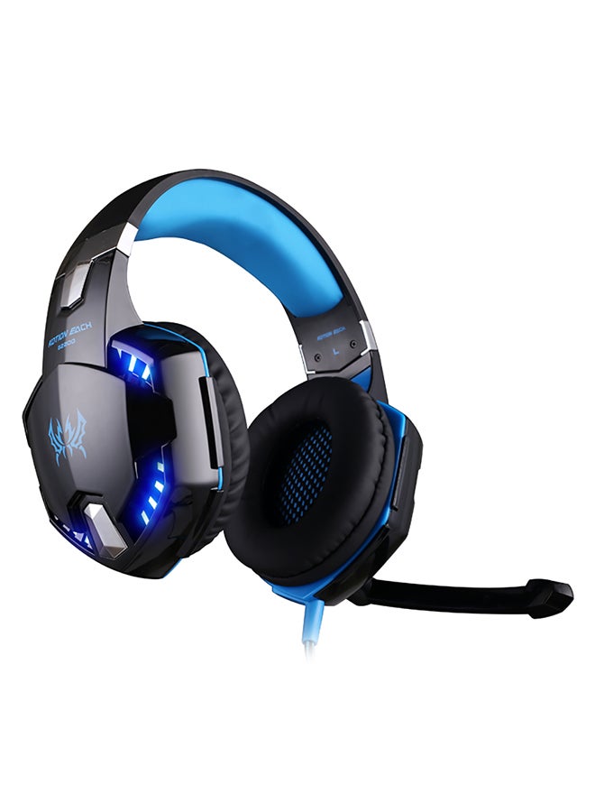 Noise Canceling Wired Over-Ear Headset With Microphone Black/Blue - v1532025490/N15509175A_2