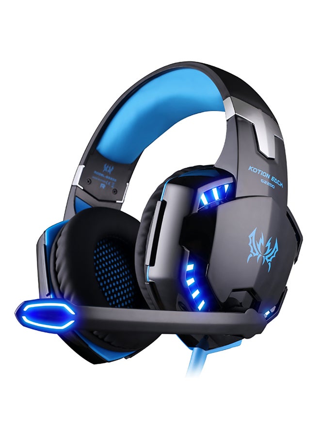 Noise Canceling Wired Over-Ear Headset With Microphone Black/Blue - v1532025490/N15509175A_3