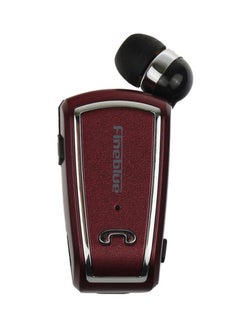 Fineblue Driver Retractable Clip In-Ear Headphone With Microphone Red/Black 