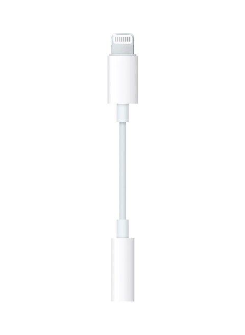 Lightning To 3.5mm Female AUX Audio Adapter For iPhone 7 White